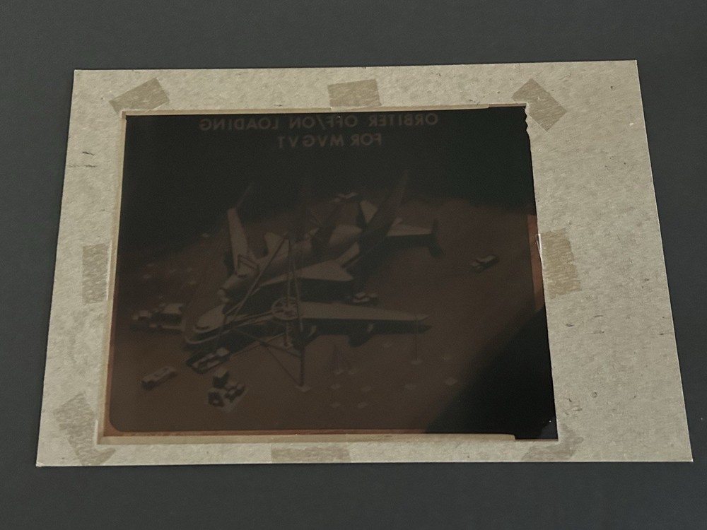 1977 NASA KSC Shuttle Artist Concept Loading Presentation Transparency-95