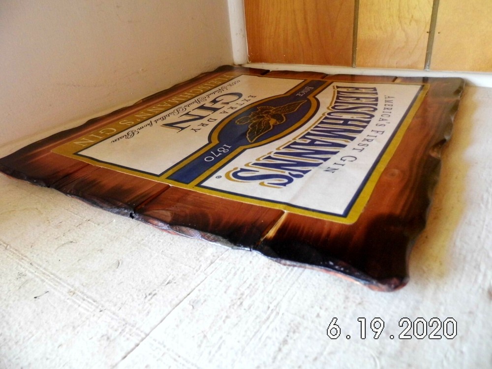 Handmade Rustic Cedar Fleischmann's Extra Dry Gin Sign 2020