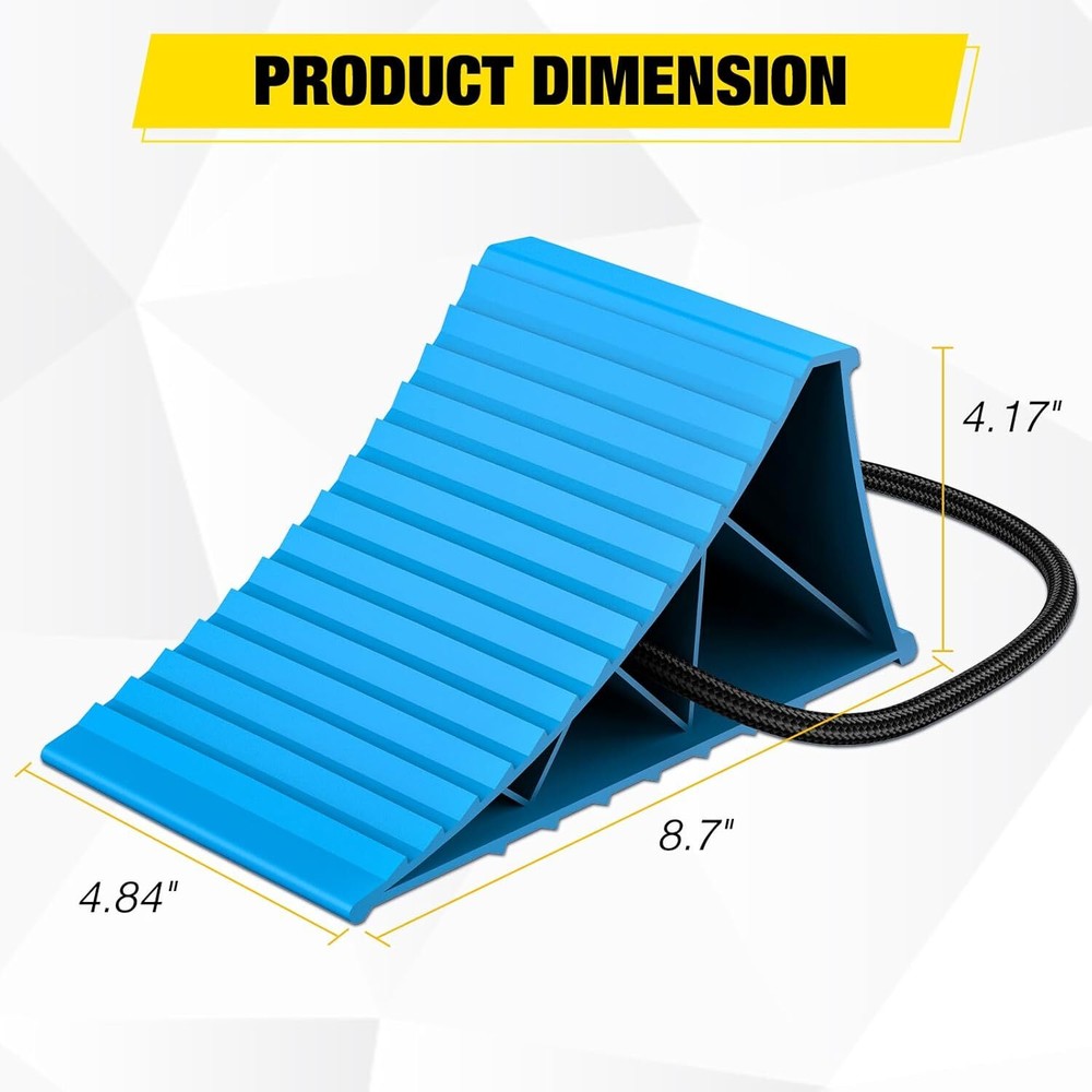 Nilight Wheel Chocks Heavy Duty Wheel Stopper 8.7" x 4.8" x 4.2" 2-Pack