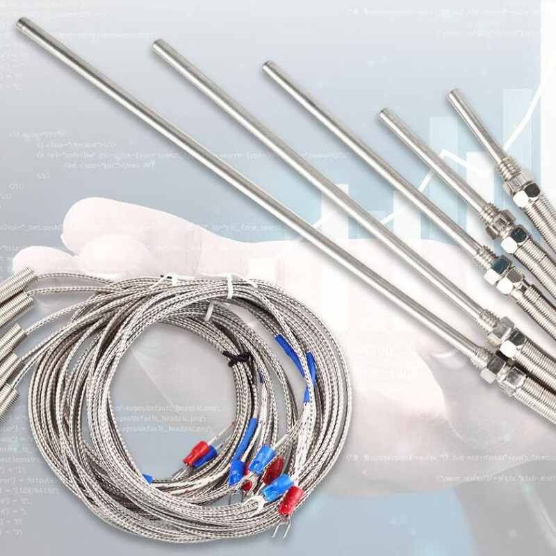 Platinum Resistor Temperature Sensor Thermocoupler K Type Probe 30mm - 200mm