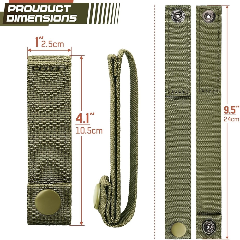 Durable Nylon Molle Straps 4" - Essential for Tactical Bag Customization