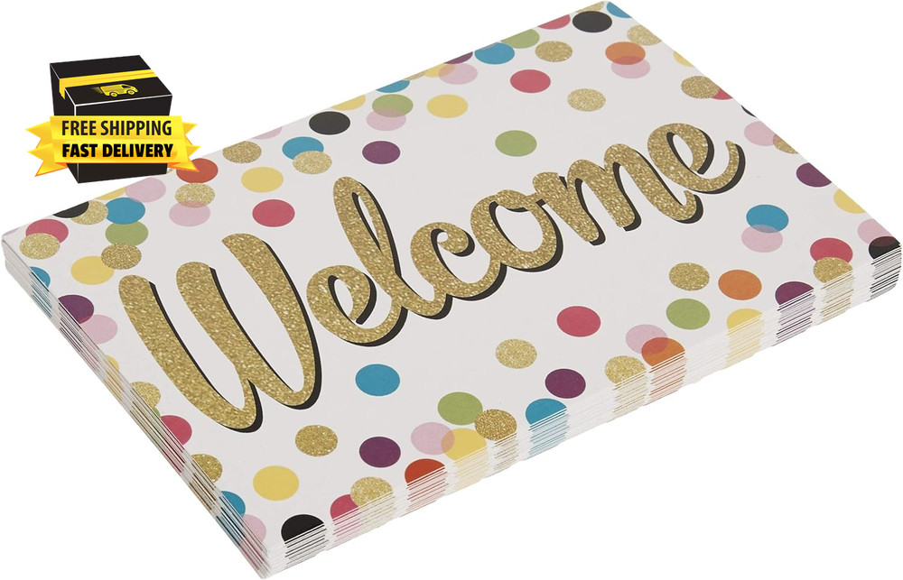 Confetti Welcome Postcards (8894) ⭐️⭐️⭐️⭐️⭐️