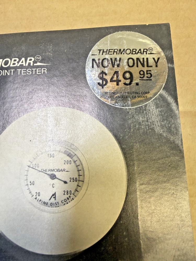 Vintage 1979 THERMOBAR MELTING POINT Tester~ Unused Ad Not Include