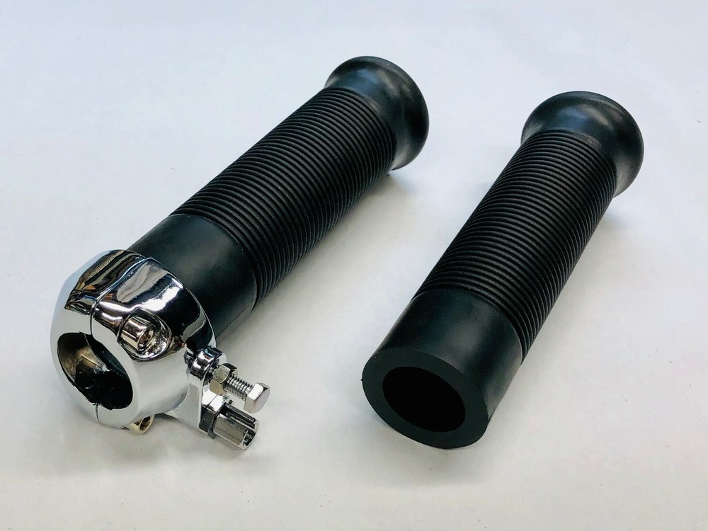 THROTTLE 1" WITH BLACK HARLEY STYLE GRIPS CHOPPER BOBBER