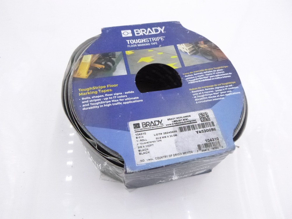 100' Brady Solid Colored Toughstripe Floor Marking Tape 2" Width