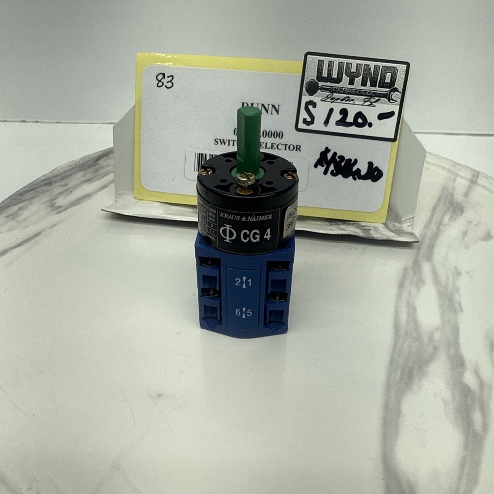 (NEW) Bunn Selector Switch Part# 05933.0000