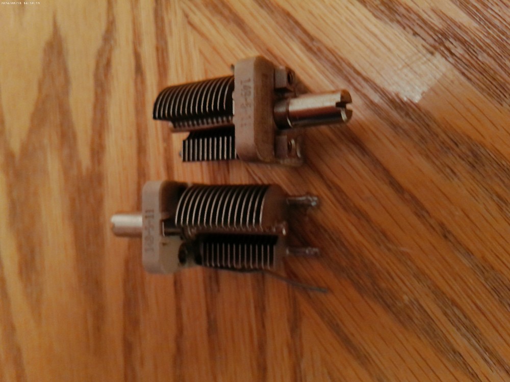 2 E.F. Johnson Variable Capacitors same model 90pf each