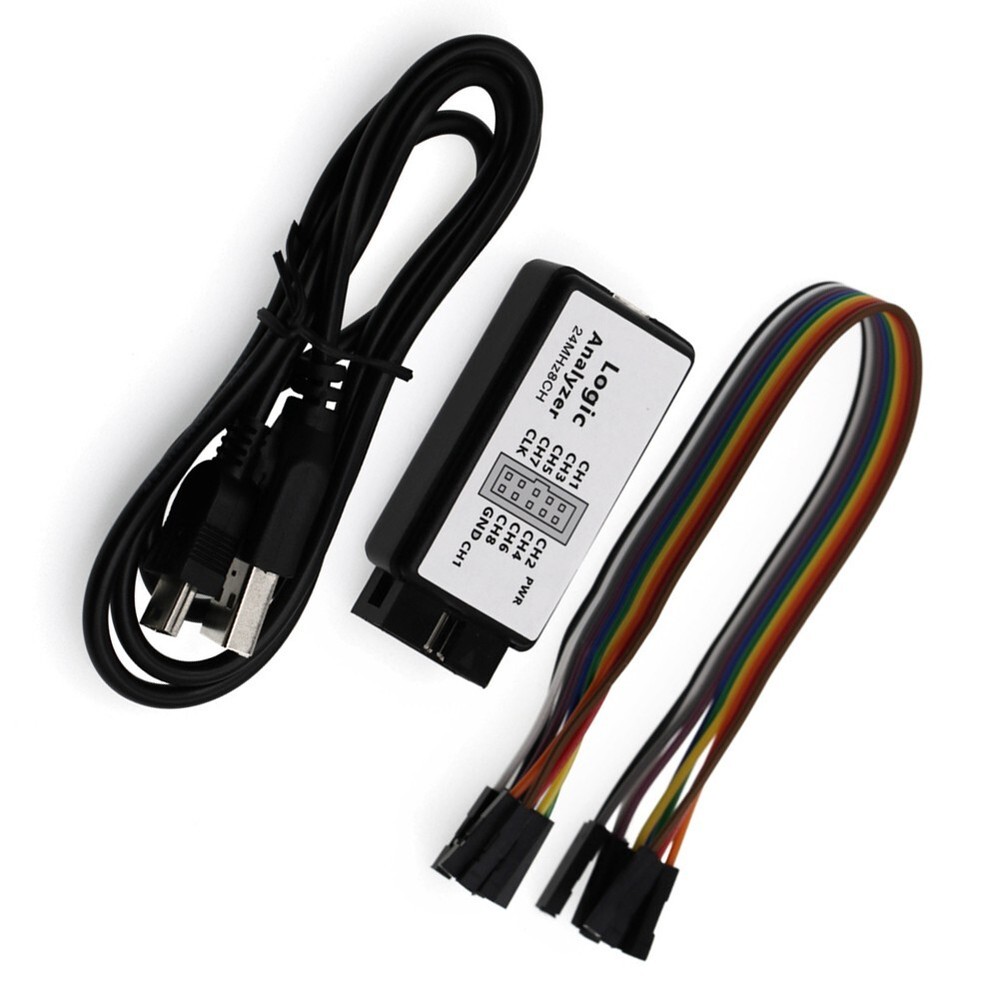 Compact USB Logic Analyzer 8Channel 24M Sampling for Waveform Analysis