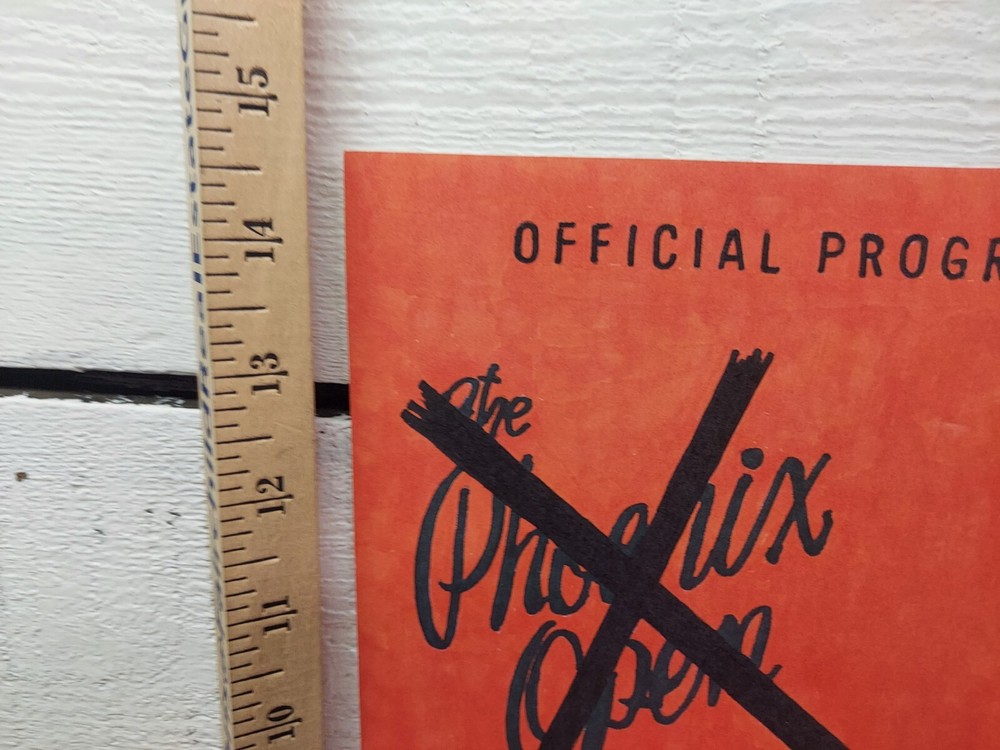 Enlarged Program Cover Ben Hogan Open Phoenix Approx 14.5x11 Hand Colored