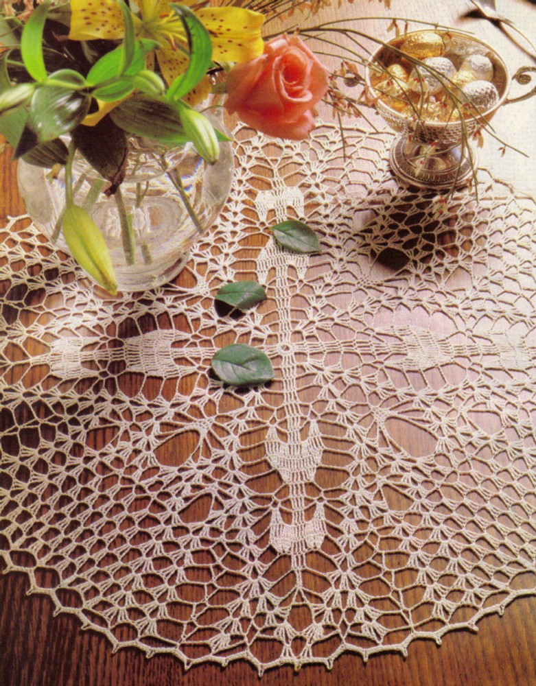 LOVELY Compass Points Doily/CROCHET PATTERN INSTRUCTIONS ONLY