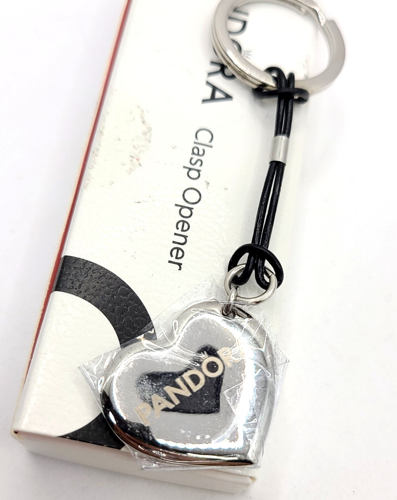 Authentic PANDORA Brand Heart Shape Logo Clasp Lock O Ring