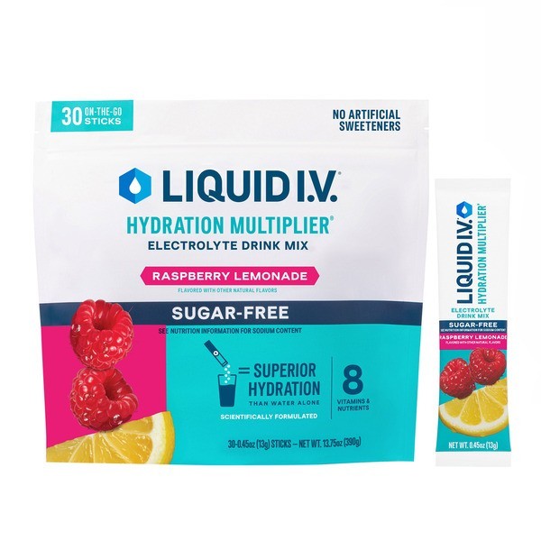Liquid I.V. Hydration Multiplier, Raspberry/Lemonade 30 ct