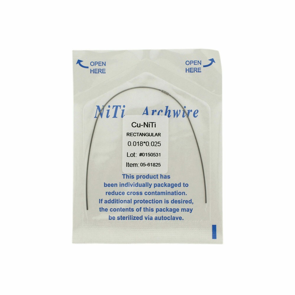 Dental Orthodontic Copper Cu-Niti Arch Wires Rectangular/Round Natural Elastic