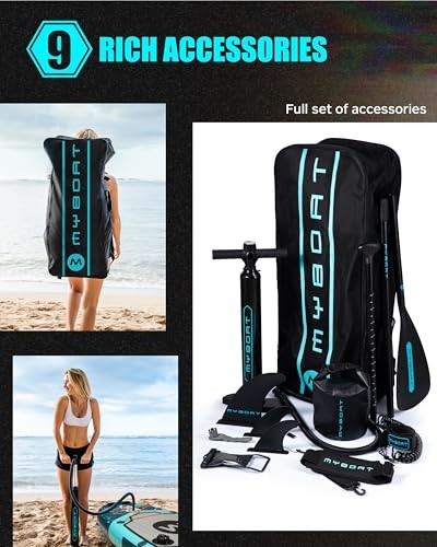 11'6"×34"×6" Extra Wide Inflatable Paddle Board, bass hunter basic version