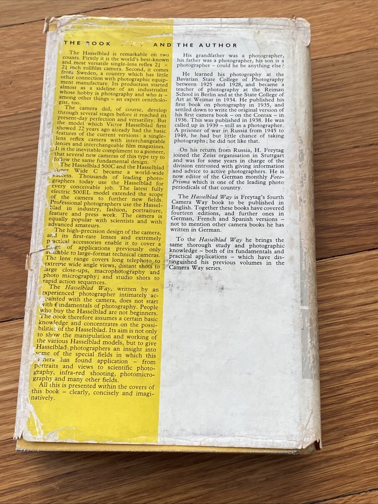 1970 3rd Edition The Hasselblad Way Freytag Camera Book