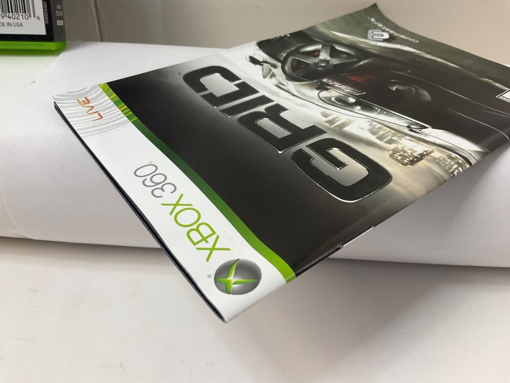 *Manual Insert & Case Only* Grid Racing Microsoft XBOX 360 *Replacement OEM