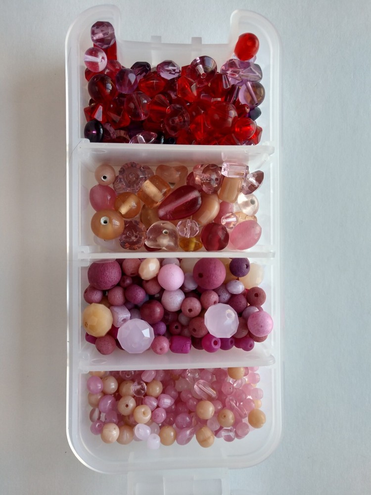 Glass Bead Set In Organizer Box