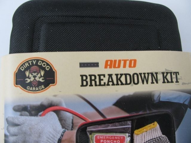 Dirty Dog Emergency Auto Breakdown Kit 6 Tools BLACK NWT