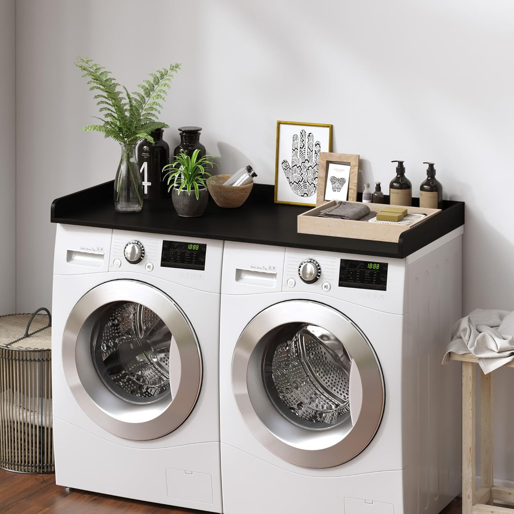 Laundry Room Essentials – Washer/Dryer Countertop & Wall-Mounted Clothes Drying