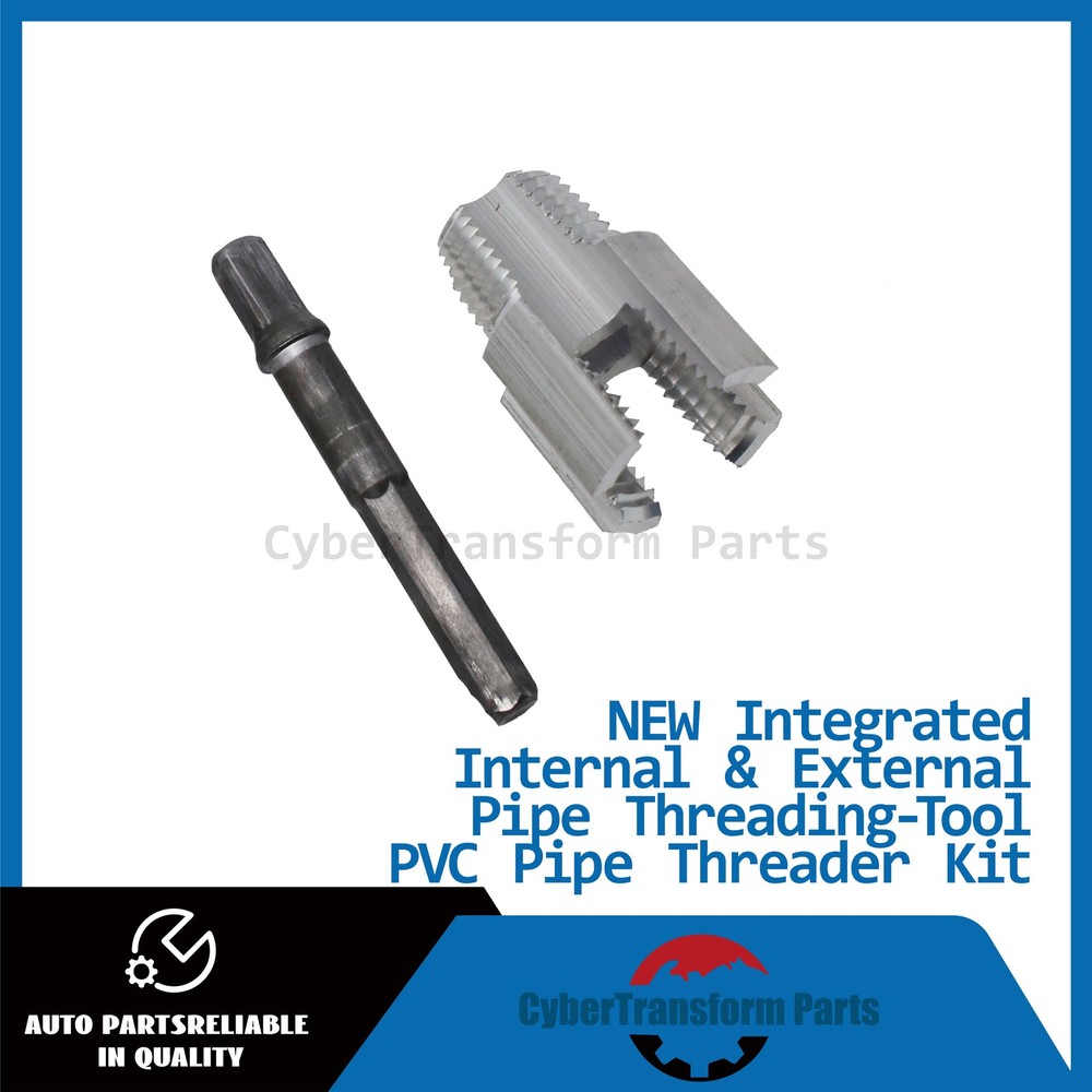 For PVC Pipe Threader Kit Internal & External Manual Threading Tool Set NEW US