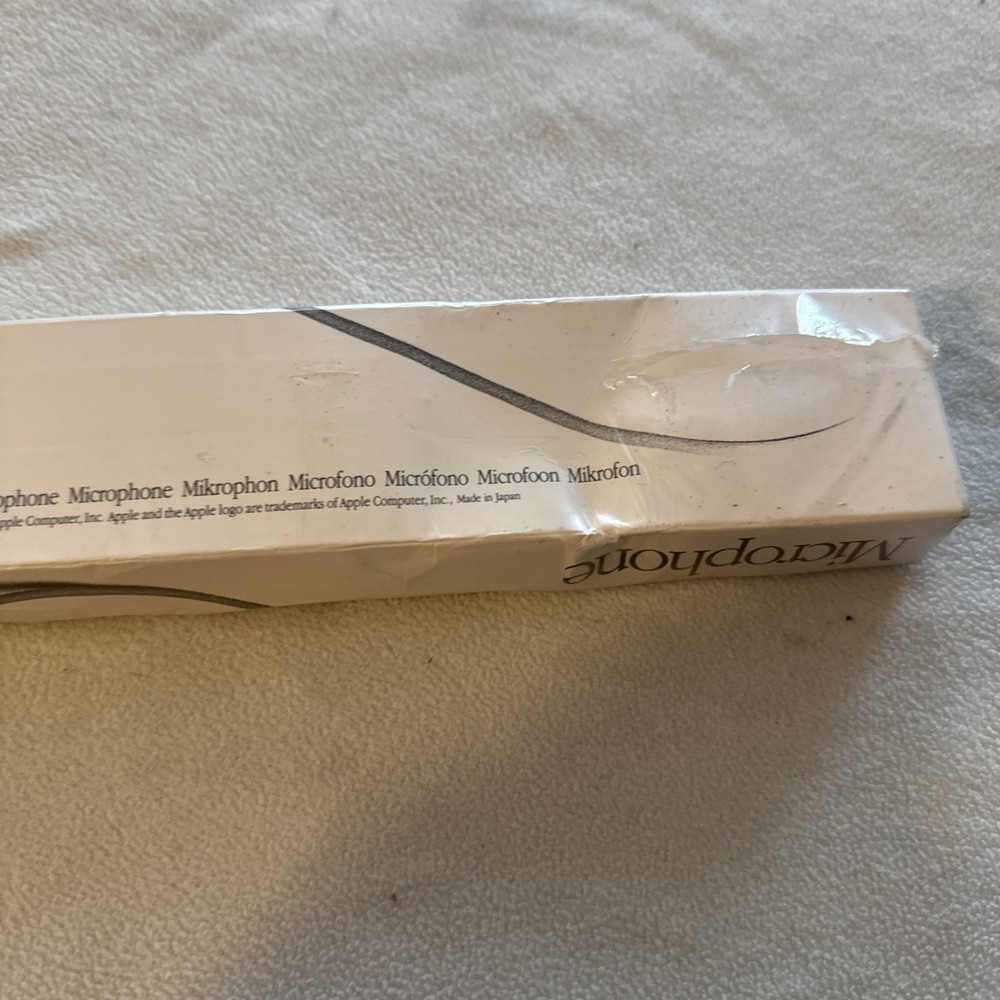 Apple Microphone Original Box Apple Computer Mic Vintage 1990 Open Box *Read