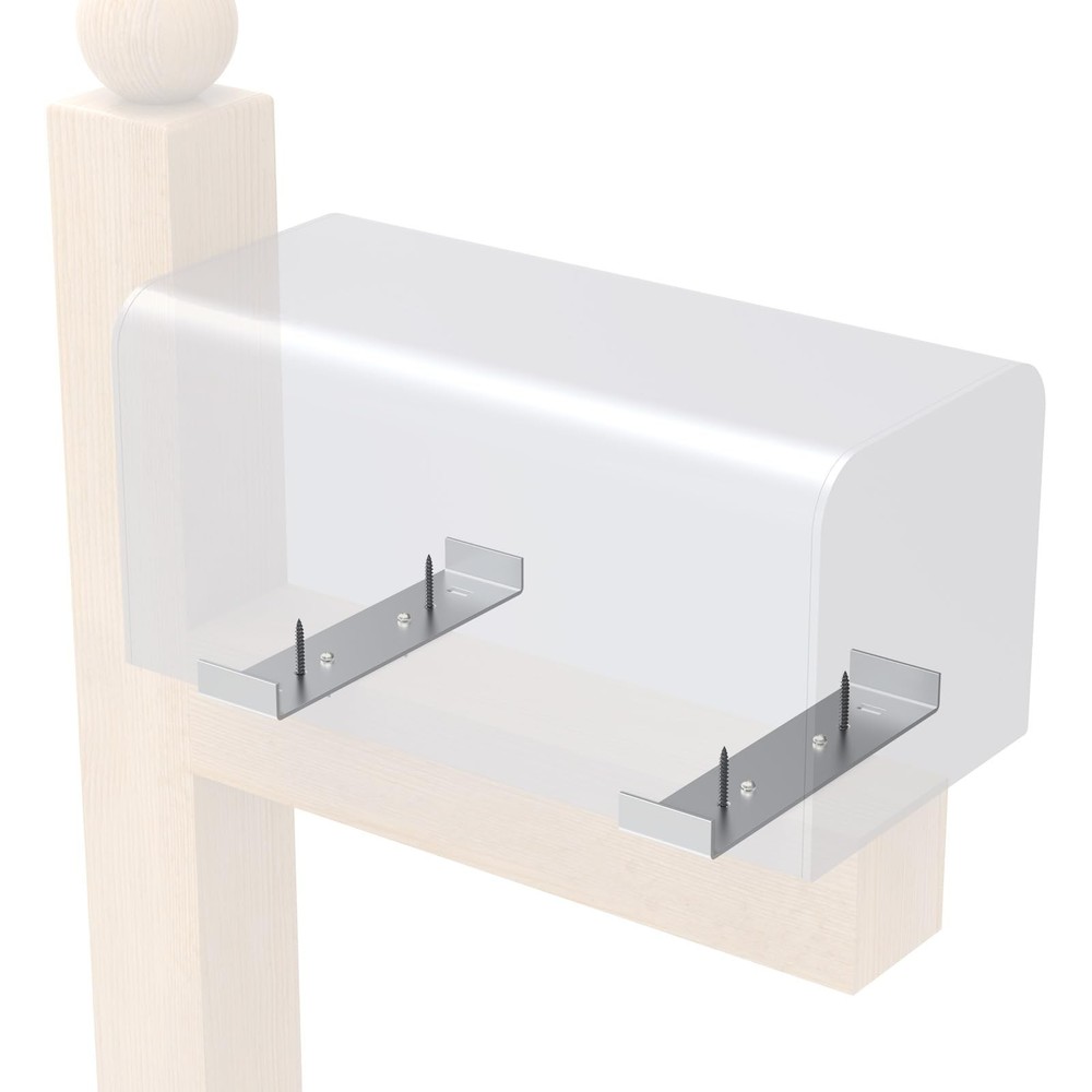 Metal Mailbox Mounting Bracket Large for mailboxes with 8” Wide Floor
