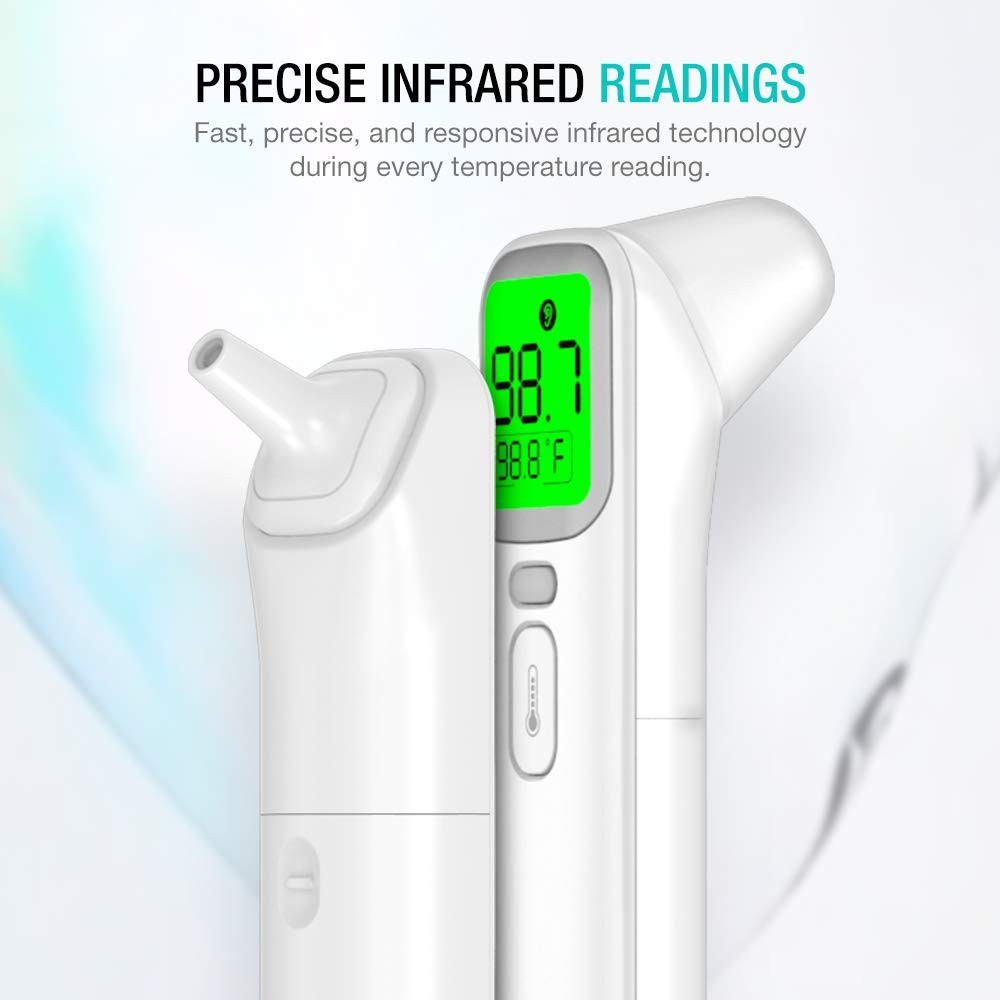 Touchless Infrared Forehead Thermometer, Smart Digital Screen, Fast Reading Dete