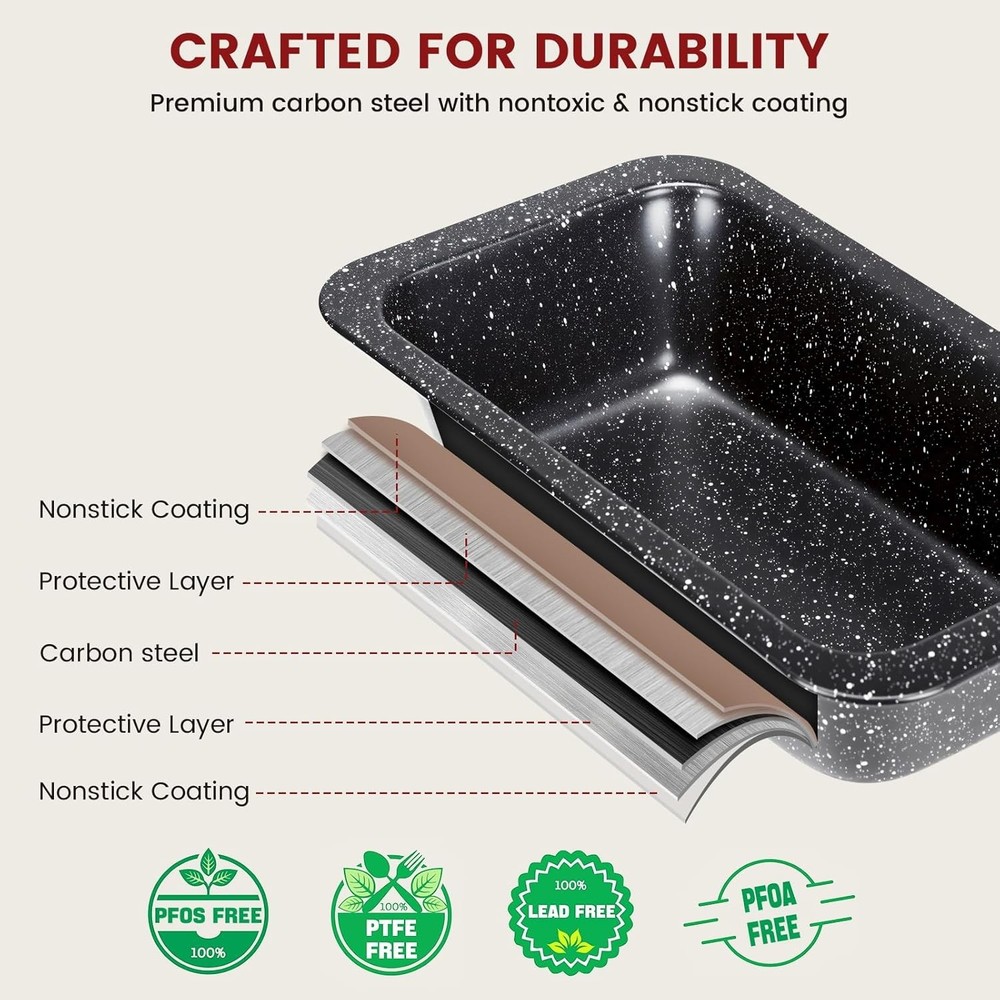 10-Piece Baking Pans Set Bakeware Sets Nonstick Baking Set Oven Cooking