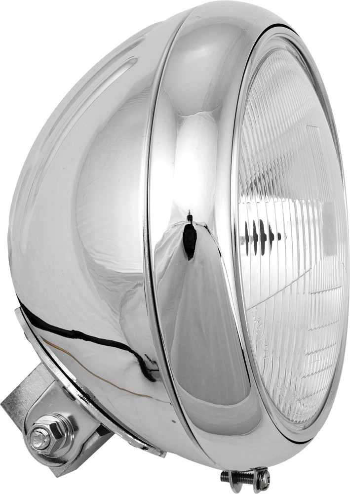 7" Headlight - Color: Chrome - Style: Chrome
