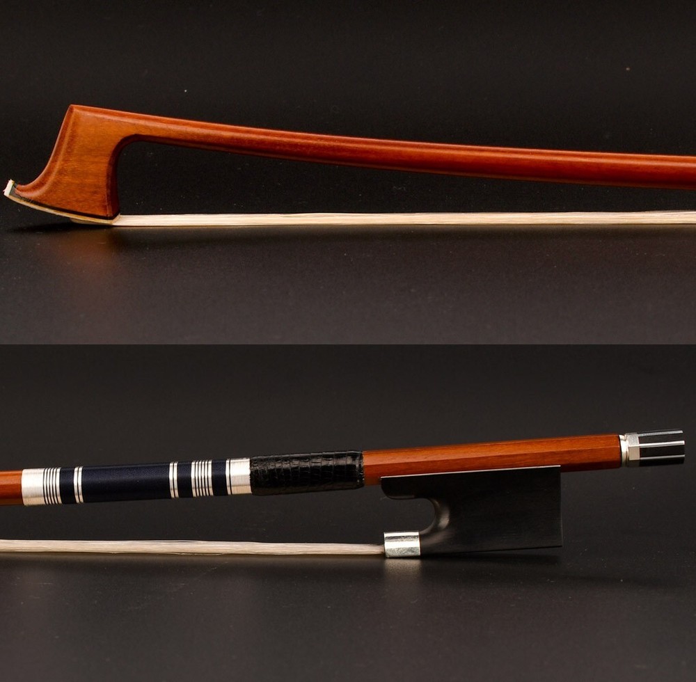 Pro Master Pernambuco Violin Bow 4/4 Special Ebony No eye Frog Silver Part Stiff