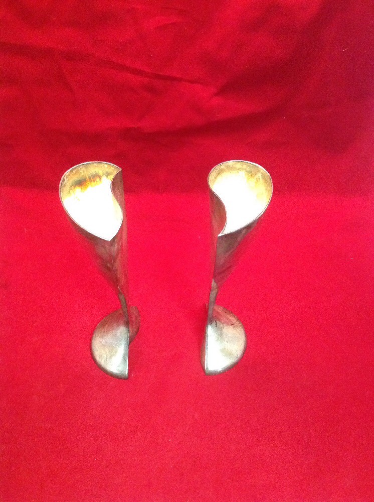 His & Her Silver Plated Inscribed Toasting Cups Z3 AM