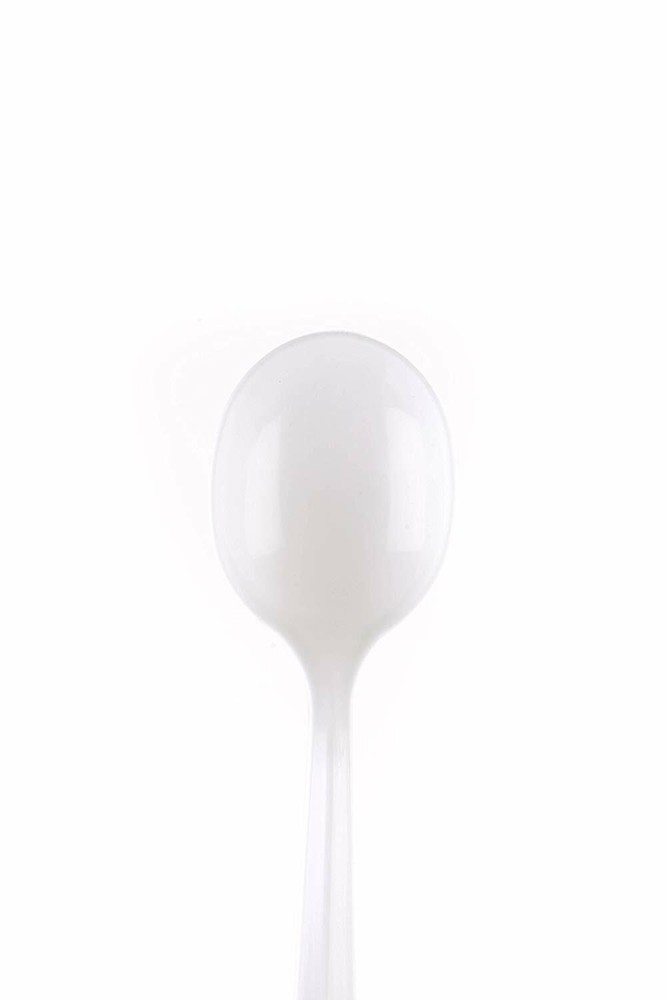 400 Pack - Medium Weight White Disposable Plastic Cutlery Spoons