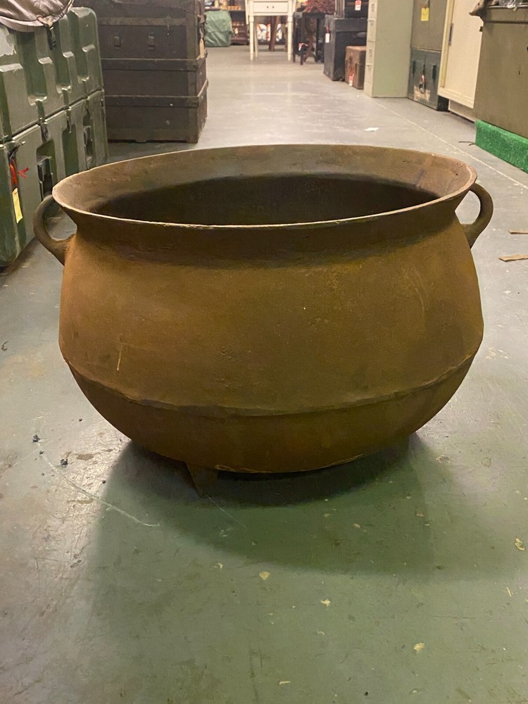 Antique 3 Legged Cast Iron 21" Caldron