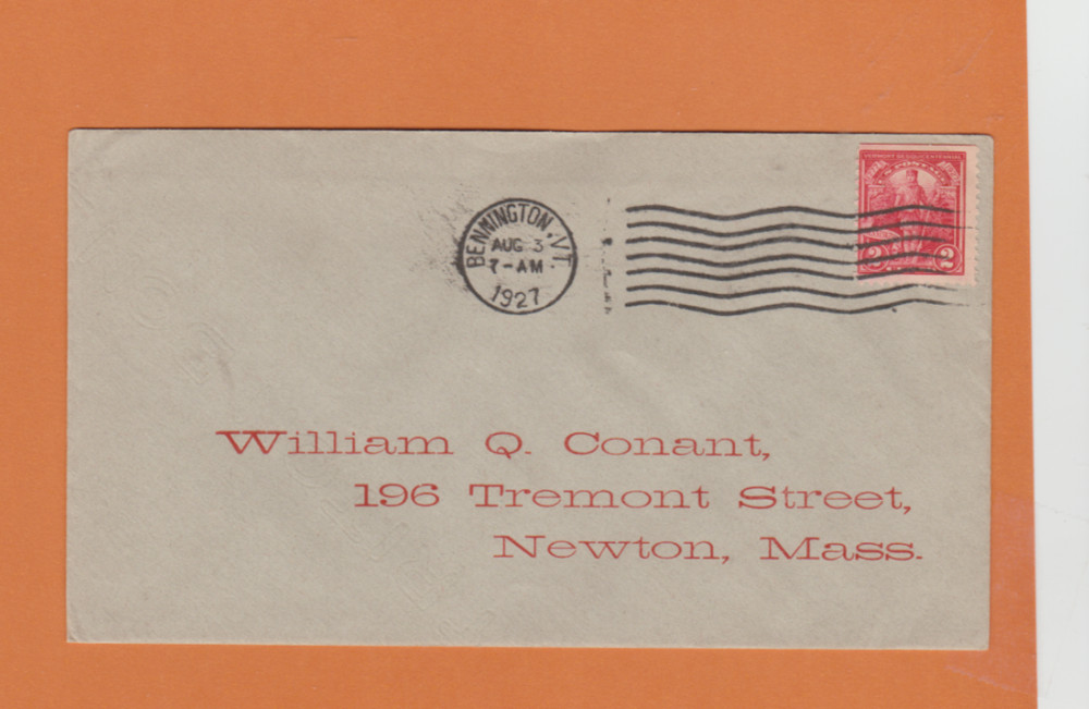 Bennington VT SC# 643 FDC 8/3/27