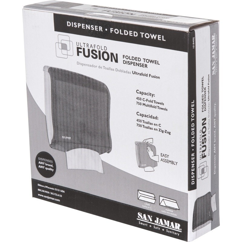 Compact Towel Dispenser C-Fold Multifold One-at-a-Time Minimal Assembly New