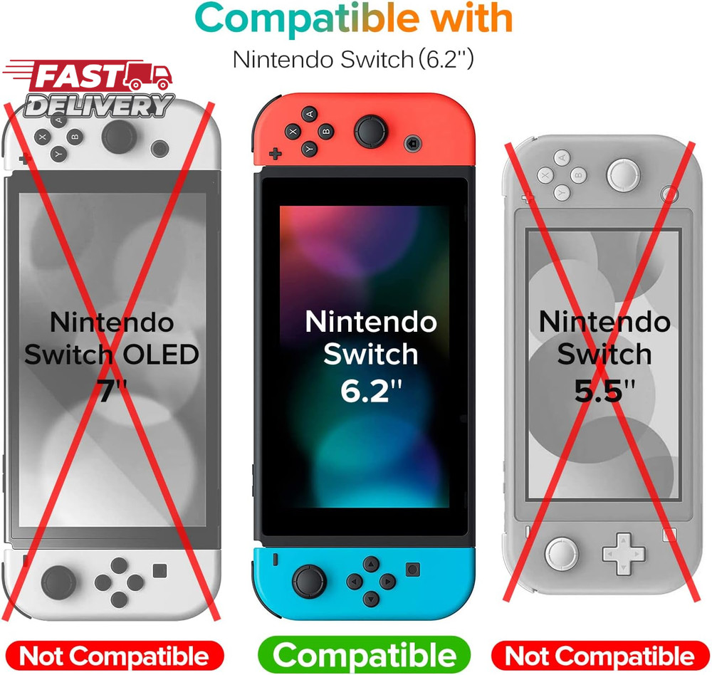 Ivoler [3 Pack] Screen Protector Tempered Glass for Nintendo Switch, Ivoler Tran