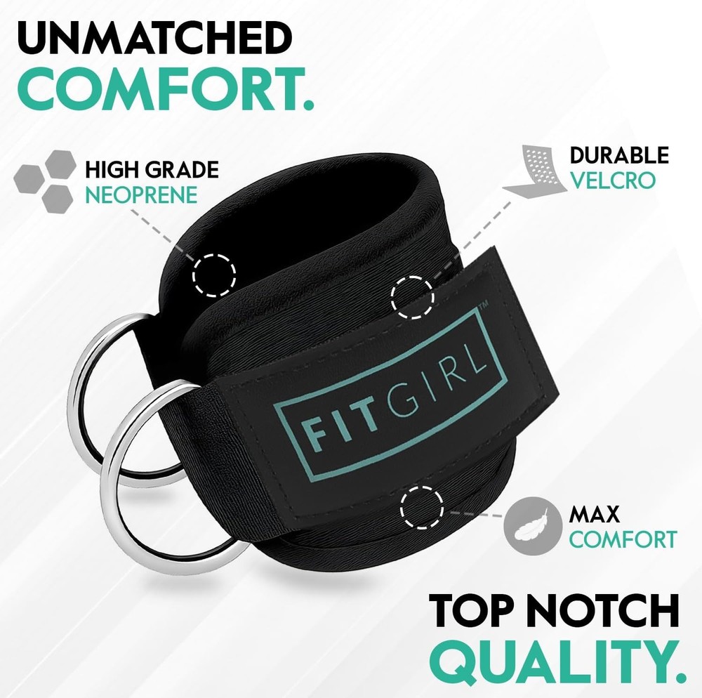 FITGIRL - Ankle Strap for Cable Exercise Single (1-Pack), Mint -