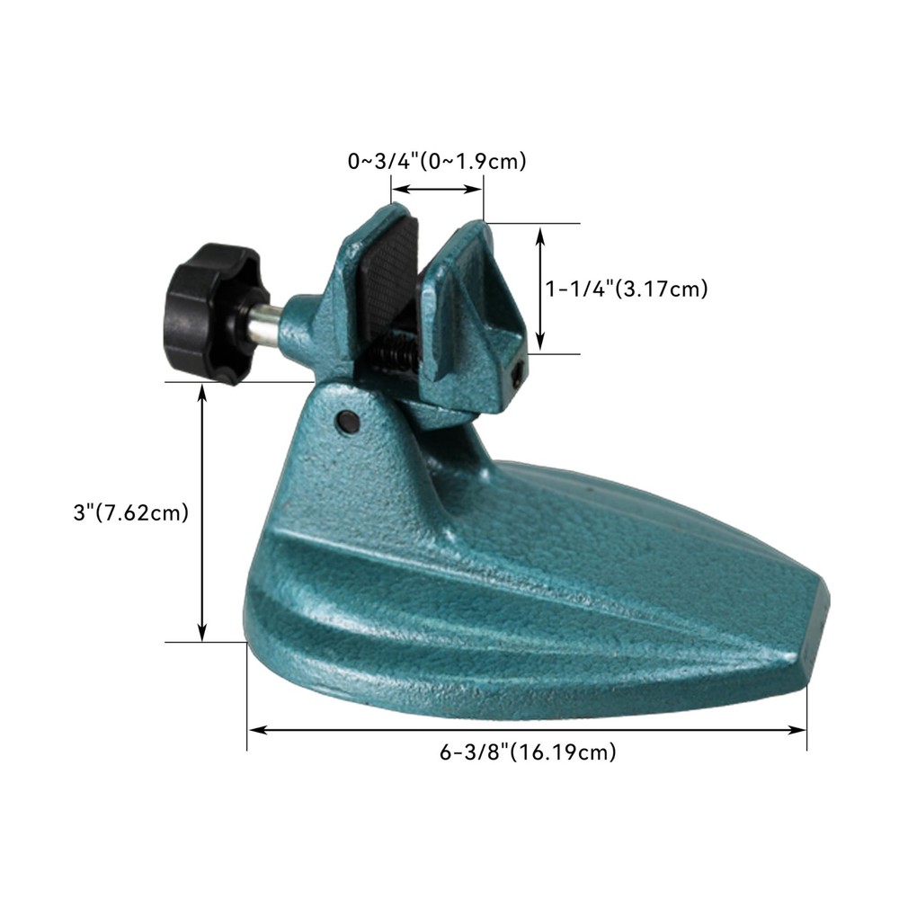"Precision Micrometer Holder Stand Cast Iron Base for 0-4"" Micrometers"