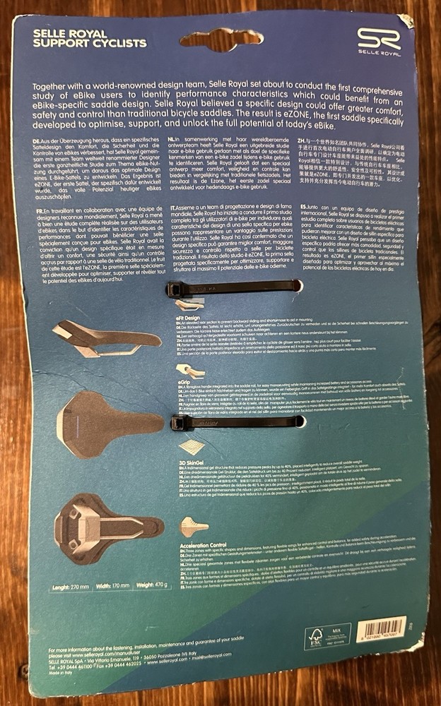 Selle Royal E-Zone Saddle - Steel, Black (B1)