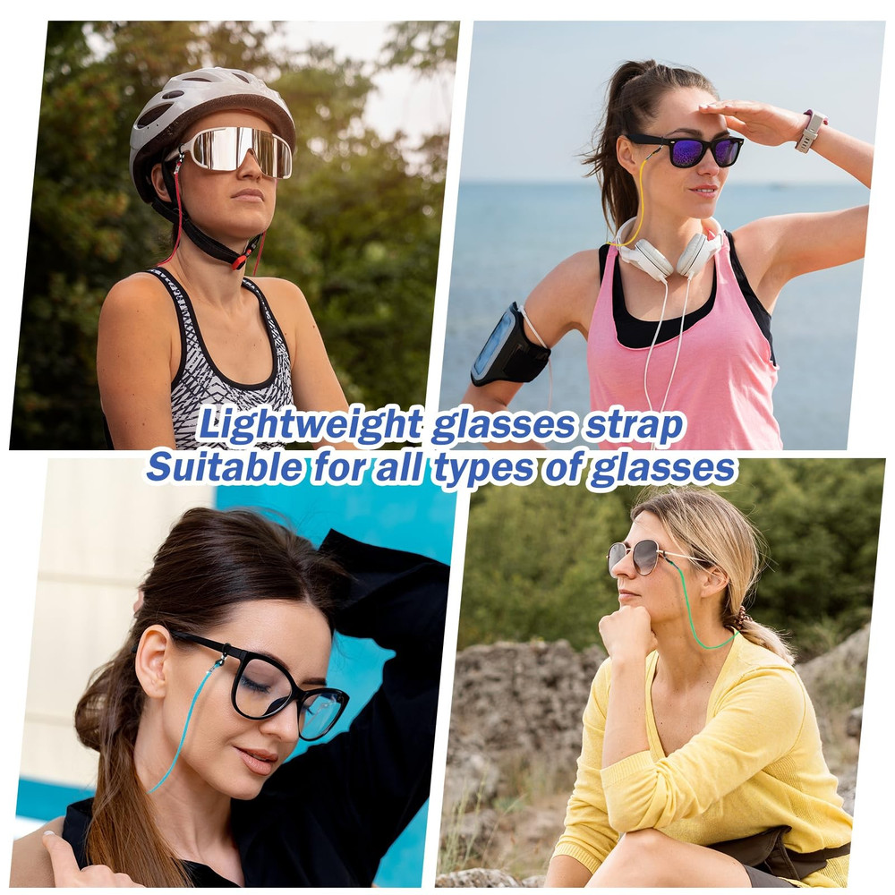 12 Pack Multicolored Eyeglasses Strap Eyewear Retainer Glasses Holder Strap
