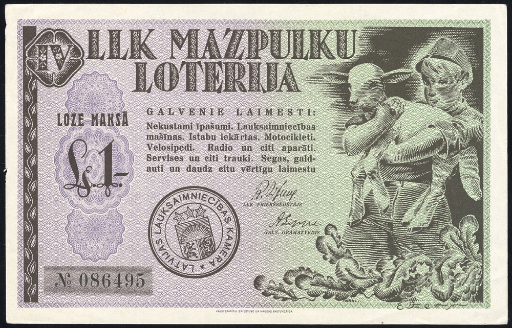 Latvia Early Lottery Ticket XF
