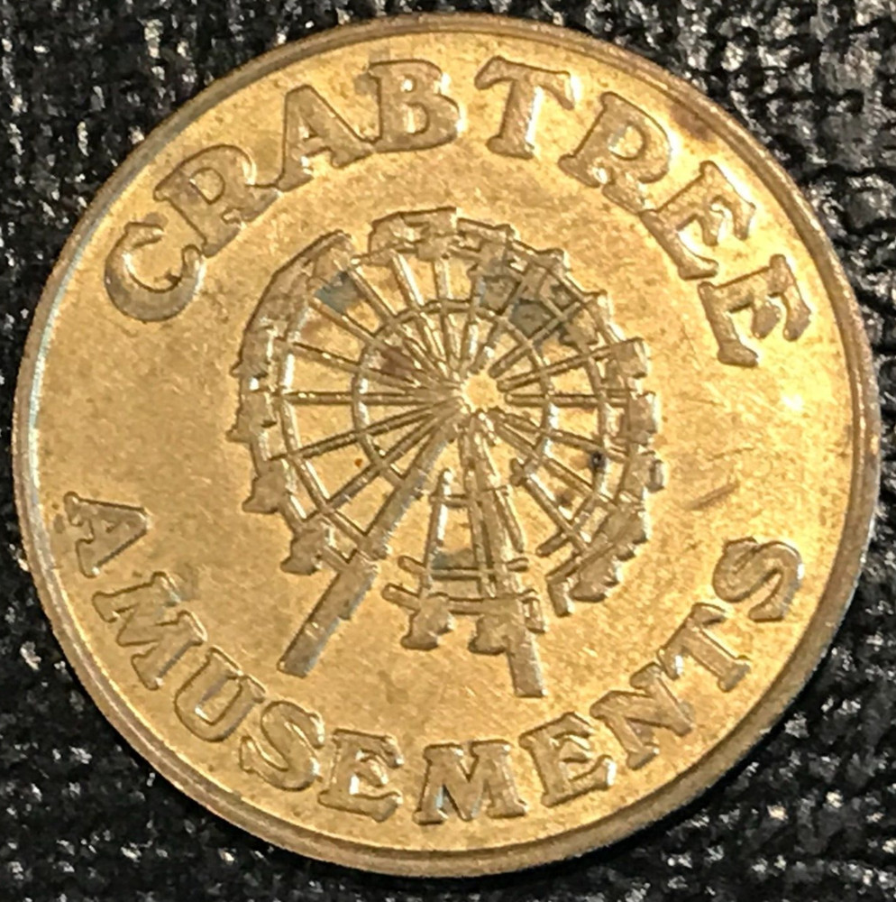 HIGH GRADE CRABTREE AMUSEMENTS STAPLES, TX. ARCADE TOKEN-DEC272