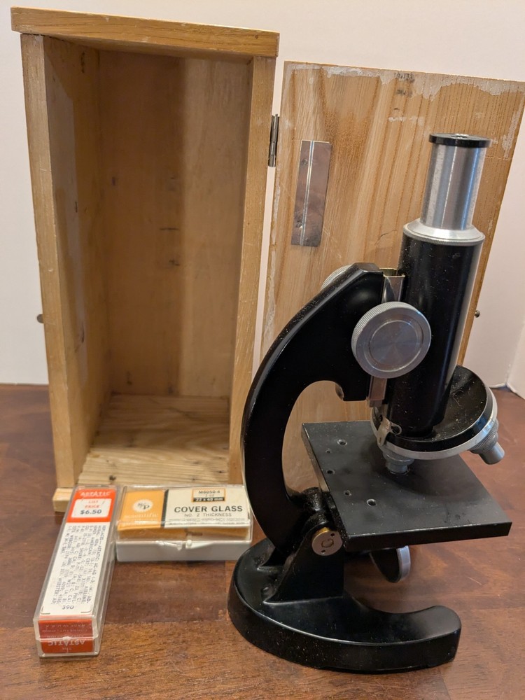Vintage Precision Optical Microscope Model 635