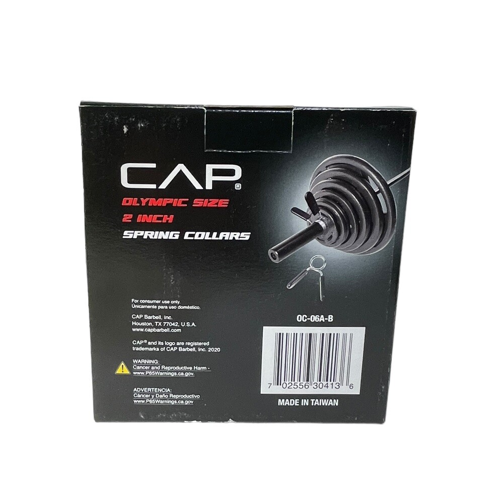 CAP Olympic Size 2 Inch Spring Collars 1 Pair NEW