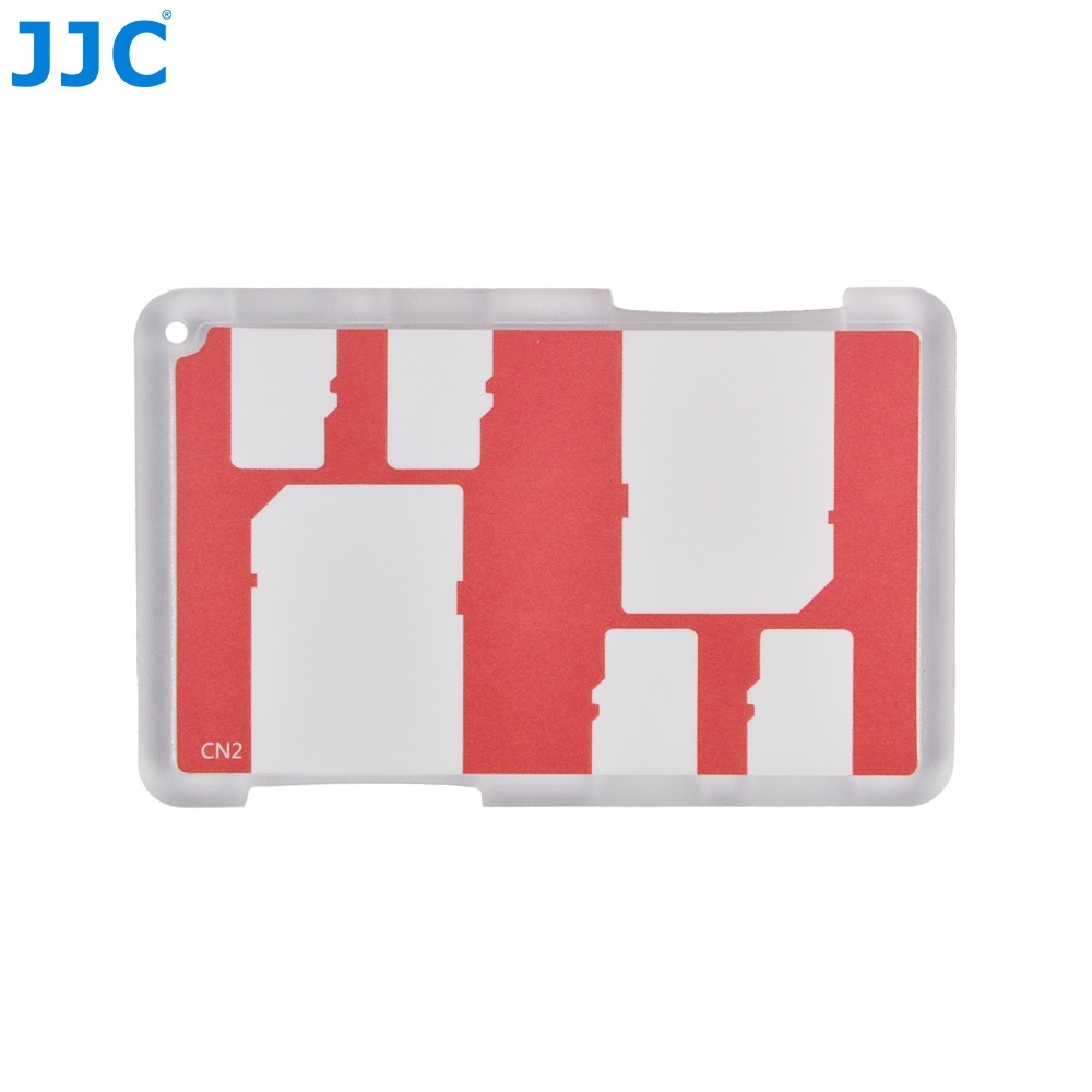 JJC Memory Card Case for 4x microSD + 2x SD Cards - Red Edition - MCH-SDMSD6