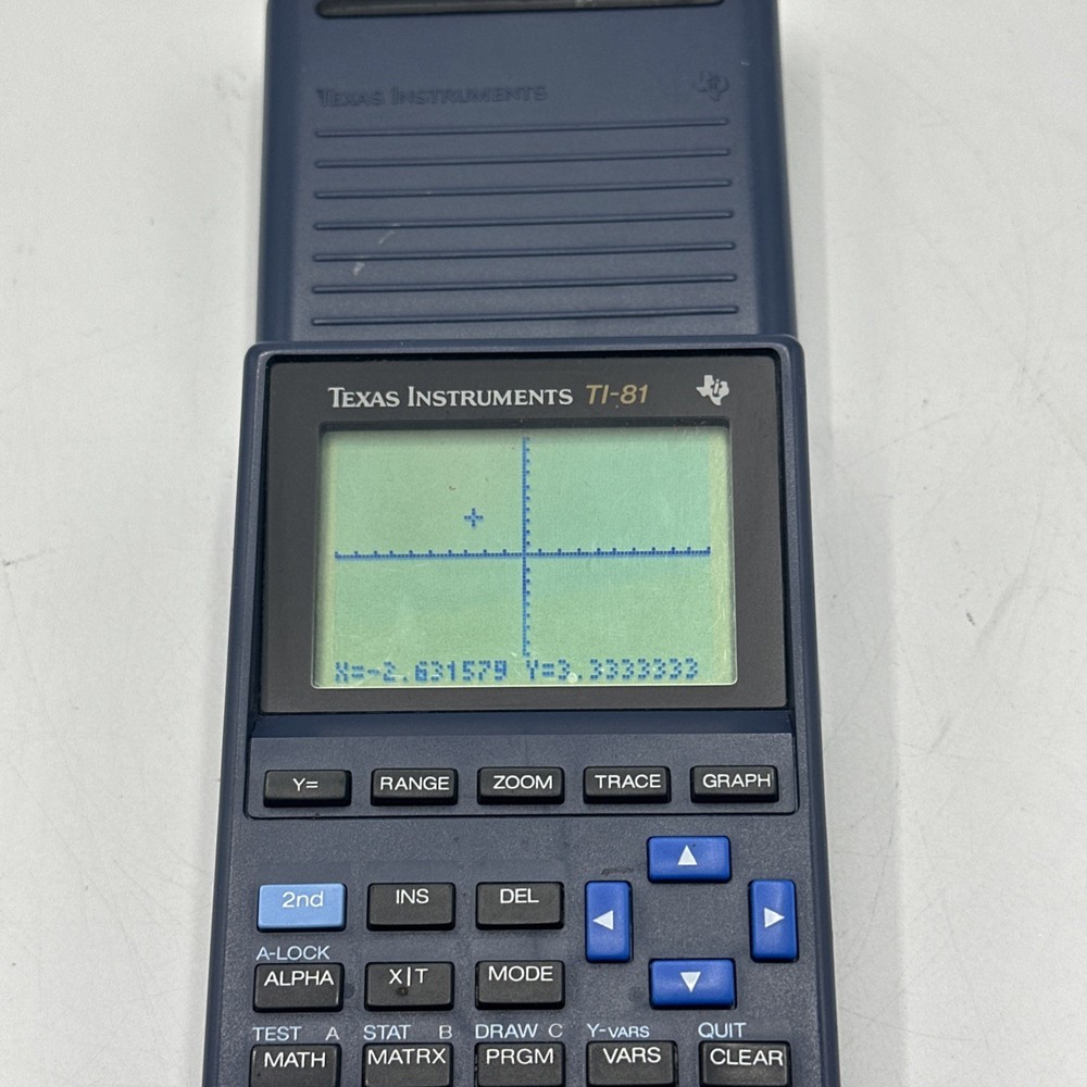Texas Instruments TI-81 Graphing Calculator & Cover Tested Working