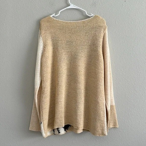 Multicolor Retro Floral Sweater medium--