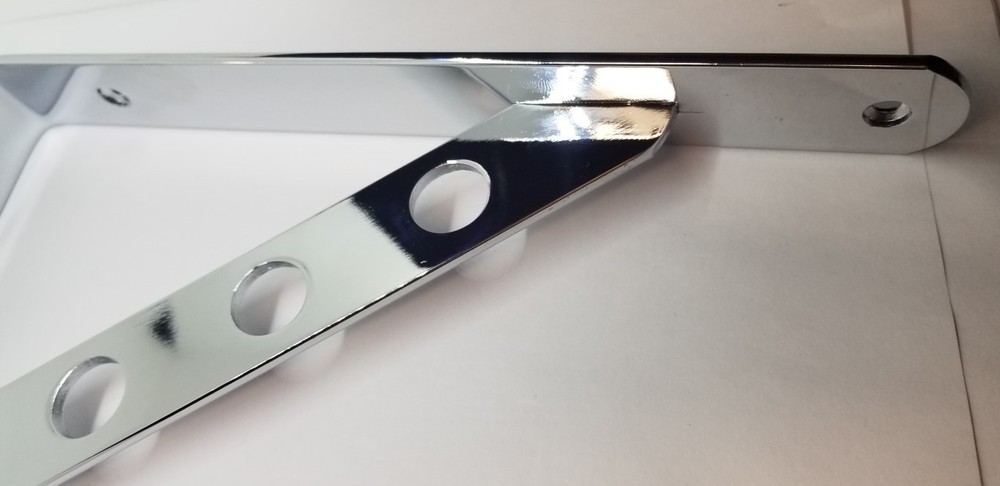 POLISHED CHROME Heavy Duty Shelf Support modern contemporary bracket clothes han