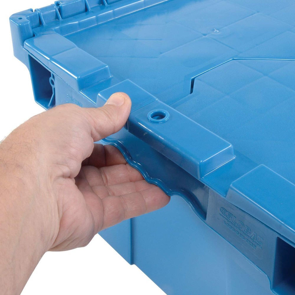 Distribution Container With Hinged Lid 21.9x15.3x9.7 Blue