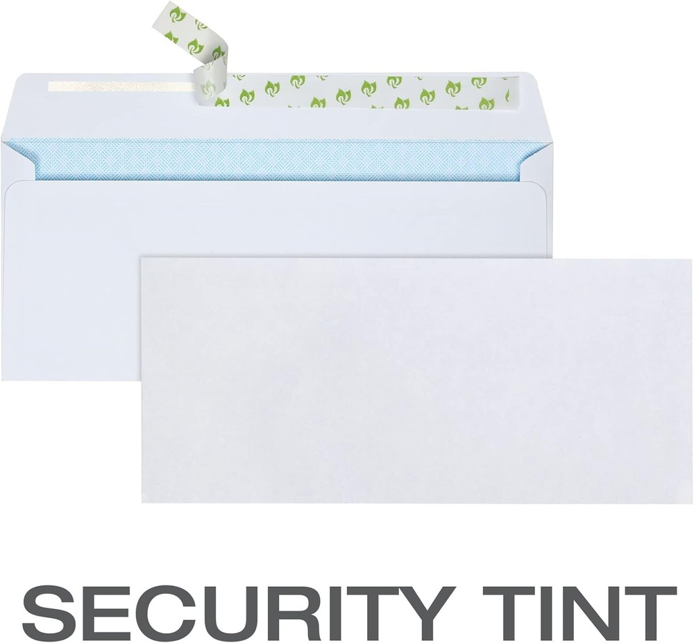 Letter Size Security Envelopes, 100 Pack - Self-Sealing for Maximum Protection